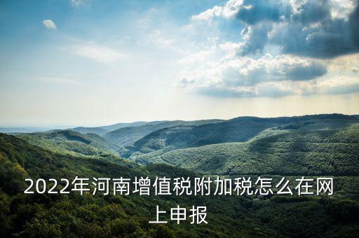 附加稅在什么網(wǎng)站申報表，2022年河南增值稅附加稅怎么在網(wǎng)上申報