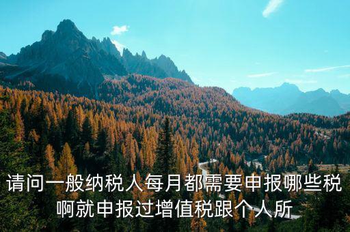 一般納稅人每月必報(bào)什么經(jīng)費(fèi)，一般納稅人每月都需要報(bào)什么稅