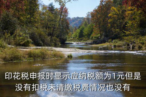 印花稅是1的時候?yàn)槭裁床豢劭?，印花稅申報時顯示應(yīng)納稅額為1元但是沒有扣稅未清繳稅費(fèi)情況也沒有