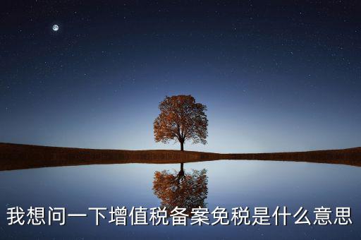 增值稅網上備案是什么意思，公司剛成立請問到稅務局備案是什么意思