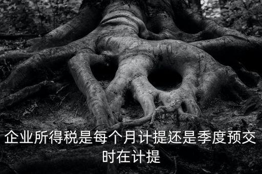 企業(yè)所得稅什么時(shí)候計(jì)提，企業(yè)所得稅在什么時(shí)候開(kāi)始預(yù)提