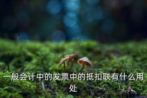 抵扣聯(lián)有什么用，一般會計中的發(fā)票中的抵扣聯(lián)有什么用處