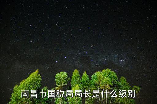 市國稅局長什么級別，地級市的國稅局局長是什么干部