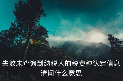 什么是未找到附稅認定信息，個稅申報顯示未獲得單位稅種認定信息是怎么回事