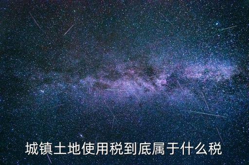 城鎮(zhèn)土地使用稅屬于什么稅種，城鎮(zhèn)土地使用稅到底屬于什么稅