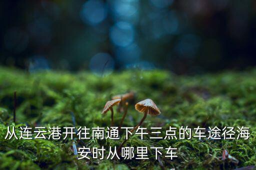 連云港到南通經(jīng)過什么地方，從連云港開往南通下午三點的車途徑海安時從哪里下車