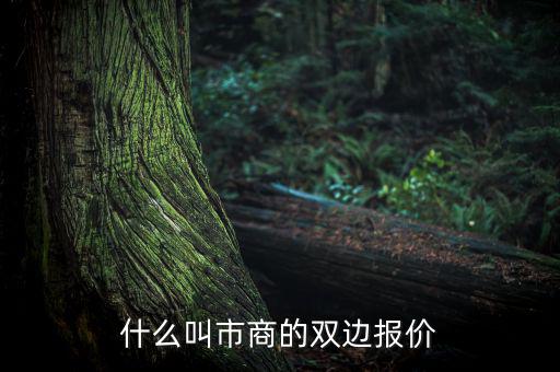 什么是雙邊定價，什么叫市商的雙邊報價