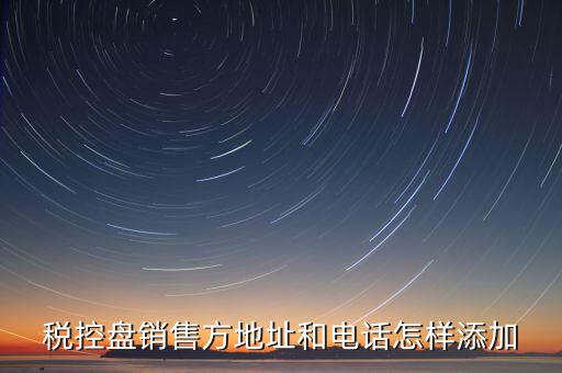 稅控盤(pán)銷售方地址和電話怎樣添加