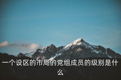 市國稅局黨組成員是什么級別，一個設(shè)區(qū)的市局的黨組成員的級別是什么