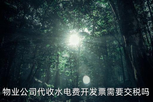 物業(yè)水費(fèi)要交什么稅，2022年4月物業(yè)公司開水電費(fèi)發(fā)票稅率