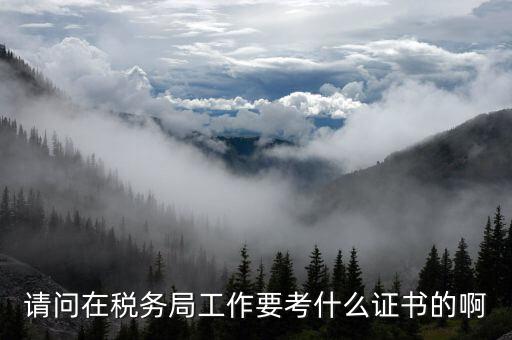 地稅局上班要什么證書，請問在稅務(wù)局工作要考什么證書的啊