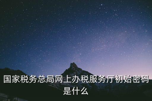 國(guó)稅申報(bào)原始密碼是什么意思，國(guó)稅第一次網(wǎng)上申報(bào)的登陸密碼是什么