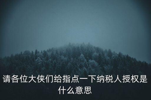 納稅人獲得感是什么意思，請各位大俠們給指點一下納稅人授權是什么意思