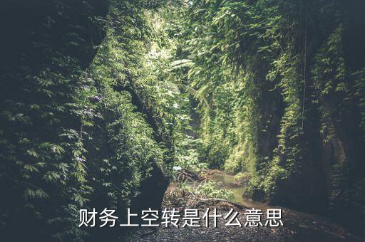 財務上空轉是什么意思