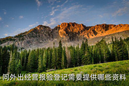 問外出經(jīng)營報(bào)驗(yàn)登記需要提供哪些資料