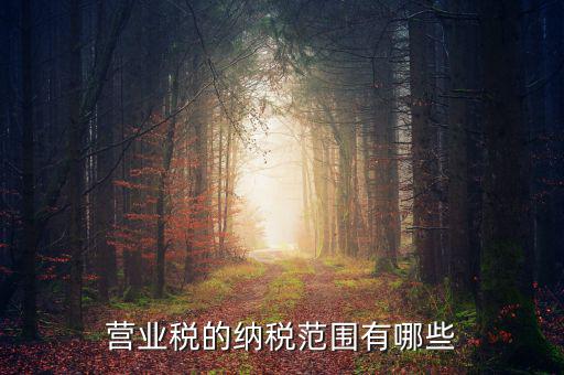 什么經(jīng)營范圍可以開營業(yè)稅，營業(yè)稅的納稅范圍有哪些