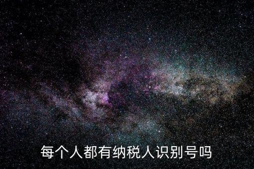 什么人是納稅人識別號，每個人都有納稅人識別號嗎