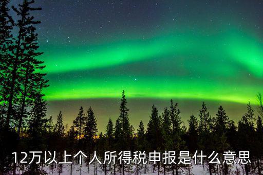 十二萬申報有什么用，第一次進行12萬個稅申報有哪些注意點