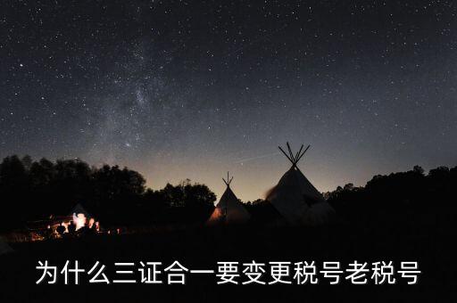 稅號為什么要變更，為什么三證合一要變更稅號老稅號