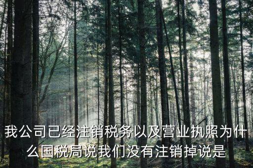 我公司已經(jīng)注銷稅務以及營業(yè)執(zhí)照為什么國稅局說我們沒有注銷掉說是