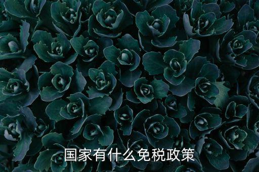 國家什么要實(shí)行減免稅，國家有什么免稅政策