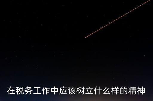 樹立國(guó)稅人什么形象，在稅務(wù)工作中應(yīng)該樹立什么樣的精神
