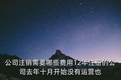 企業(yè)注銷要交些什么稅，公司注銷需要哪些費(fèi)用12年注冊的公司去年十月開始沒有運(yùn)營也