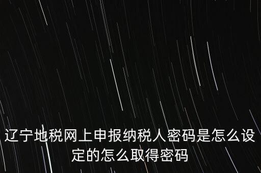 地稅網(wǎng)上自然人申報(bào)密碼是什么，地稅申報(bào)的用戶名和密碼是什么