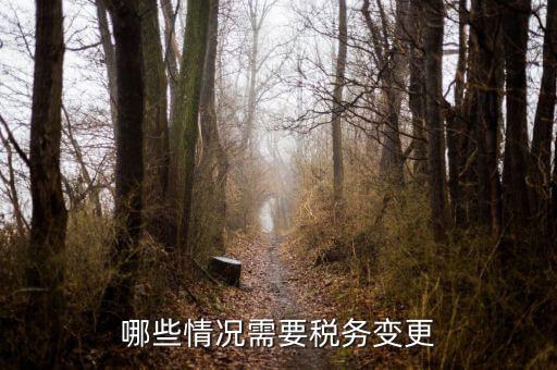 什么情況須變更稅務，納稅人應當辦理變更稅務登記的情形有