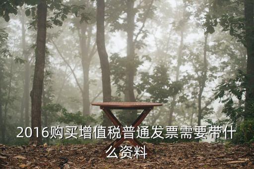 2016領(lǐng)發(fā)票需要帶什么，2016購買增值稅普通發(fā)票需要帶什么資料