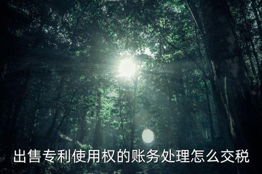 出售專利交什么稅，專利轉(zhuǎn)讓的稅費怎么規(guī)定