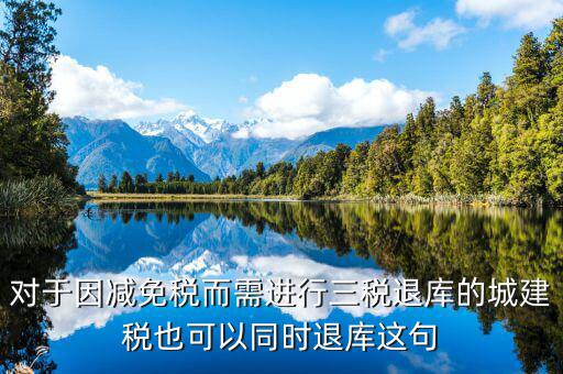 對于因減免稅而需進(jìn)行三稅退庫的城建稅也可以同時(shí)退庫這句