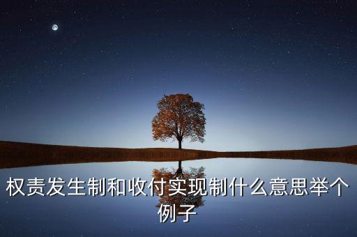 權責發(fā)生制和收付實現(xiàn)制什么意思舉個例子