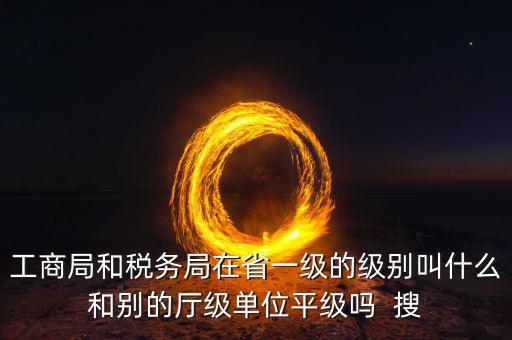 工商局和稅務(wù)局在省一級的級別叫什么和別的廳級單位平級嗎  搜