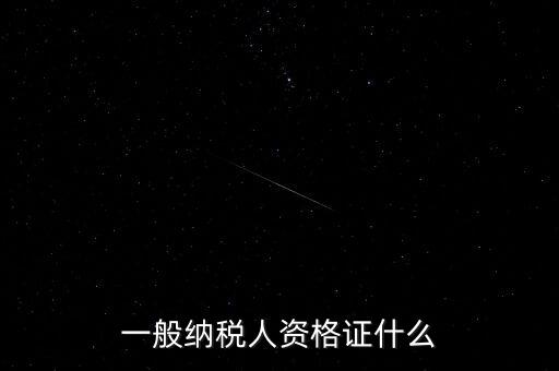 納稅人資格證是什么，一般納稅人的認定資格是什么