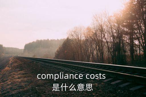 遵從成本什么意思，compliance costs 是什么意思