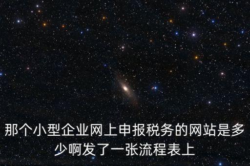 那個小型企業(yè)網(wǎng)上申報稅務(wù)的網(wǎng)站是多少啊發(fā)了一張流程表上