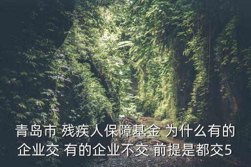 為什么要交殘疾人就業(yè)保障金，一般什么情況下繳納殘保金