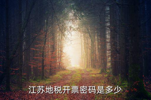 江蘇地稅開(kāi)票密碼是多少