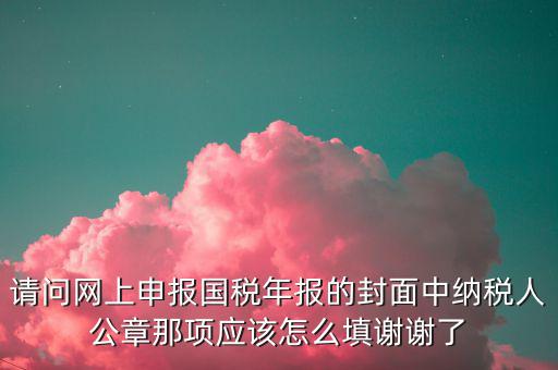 請(qǐng)問(wèn)網(wǎng)上申報(bào)國(guó)稅年報(bào)的封面中納稅人公章那項(xiàng)應(yīng)該怎么填謝謝了