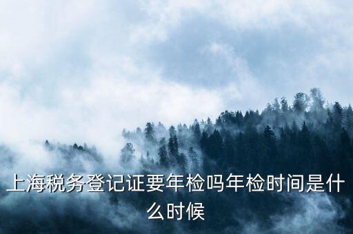 上海稅務登記證要年檢嗎年檢時間是什么時候
