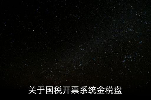 關于國稅開票系統(tǒng)金稅盤