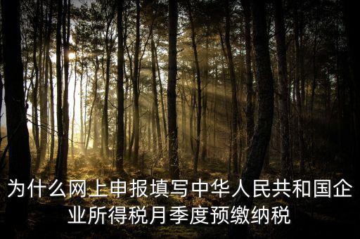 為什么預(yù)繳 申報(bào)表，企業(yè)所得稅預(yù)繳納稅申報(bào)表為什么分A表B表