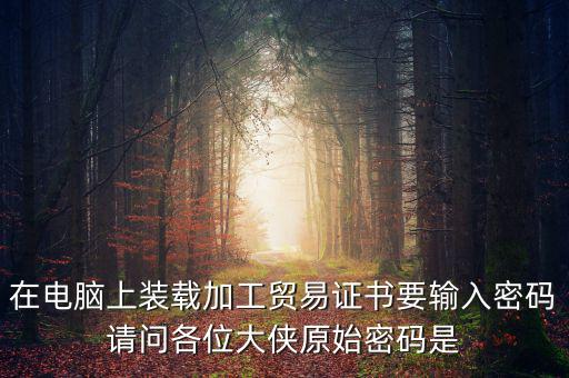 ca原始密碼是什么，ca證書(shū)密碼是什么