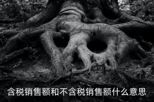 什么是含稅銷售額，含稅銷售額和不含稅銷售額什么意思