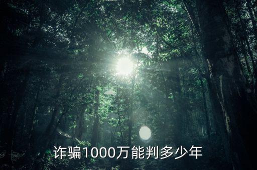 騙稅1000萬什么罪，偷稅漏稅1000萬什么罪