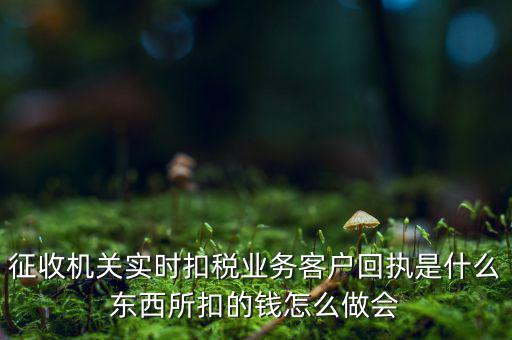 征收機關(guān)實時扣稅業(yè)務客戶回執(zhí)是什么東西所扣的錢怎么做會