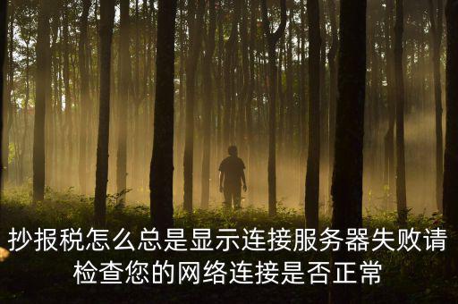 抄報稅怎么總是顯示連接服務器失敗請檢查您的網(wǎng)絡(luò)連接是否正常