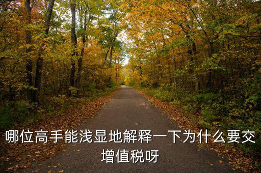 為什么要繳增值稅，為什么要有消費(fèi)者付增值稅