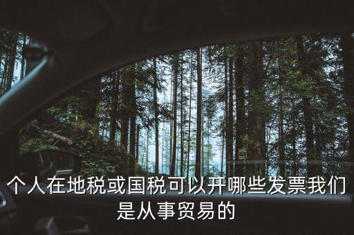 個(gè)人能去地稅代開(kāi)什么票，個(gè)人可以去地稅開(kāi)票嗎每一種行業(yè)都可以嗎哪種稅率最低